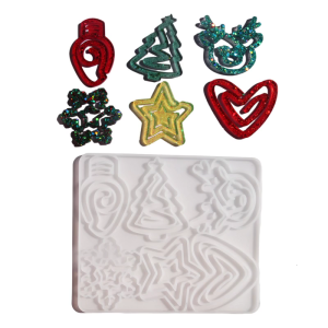 Christmas Themed Reusable Silicone Bookmark Mold For Handmade Resin Accessories And Gifts