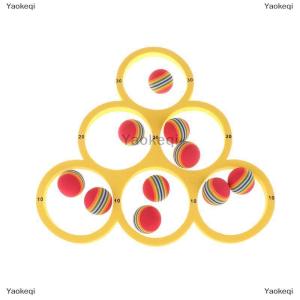 [COD] Yaokeqi 1Pc Floating Table With 10 Balls Floating Toy Ring Throwing Game Water Floating Pool Game Toy EVA Throwing Circle