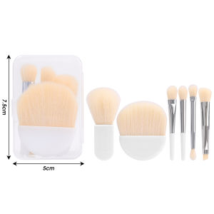 6ชิ้น/กล่อง ชุดแปรงแต่งหน้าพกพาขนาดเล็ก - แปรงรองพื้น คอนซีลเลอร์ อายแชโดว์ แบบนุ่ม