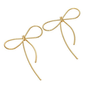 1pc 36x45mm 14K Gold Plated Brass Butterflry Bow Charm Pendant for Earring Necklace Jewelry Making