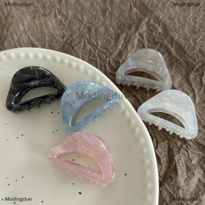 [COD] Modingdue Acetic Acid Claw Clip Ponytail Hair Clip Solid Color Hair Clip Ponytail Shark Hair Claw Clip For Women Girls Hair Accessories