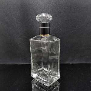 Bình Đựng Ruou Thủy Tinh 500ML (combo 3 cái) hình hộp nắp đặc giác kim cương – Chai Đựng Rượu 500ML – Vỏ Chai Rượu Đẹp siêu trong (C24)