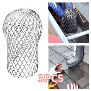 1/3PCS Roof Gutter Guard Leaf Filter Gutter Strainer Gutter Downspout Protector Stops Blockage Leaf Drains