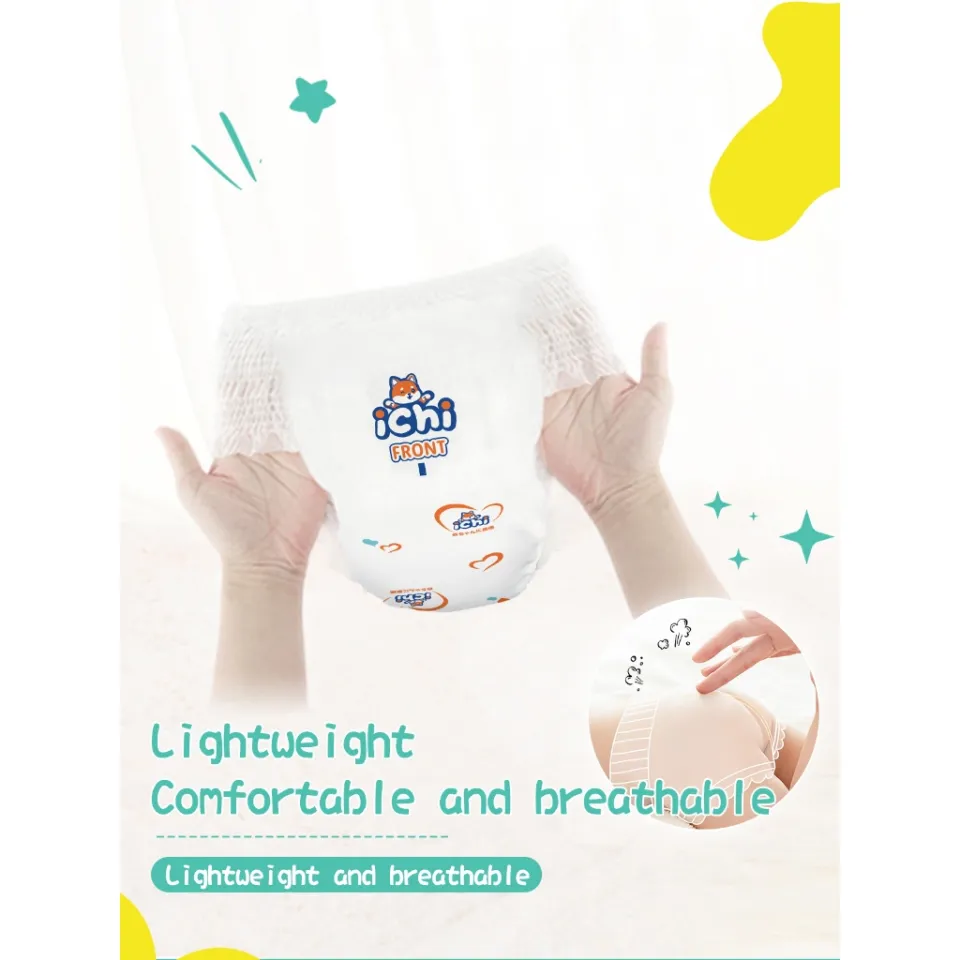 EE reassuring] ICHI Baby Diaper Pull Up PANTS 50pcs diaper for baby M/L/XL/XXL  Ultra-Thin Unisex Breathable【DAVAO】