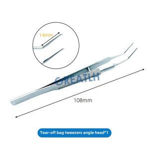 5PCS/10PCS Medical Ophthalmology 105MM Long Microsurgical Instrument Capsular Tweezers Stainless Steel Titanium Alloy