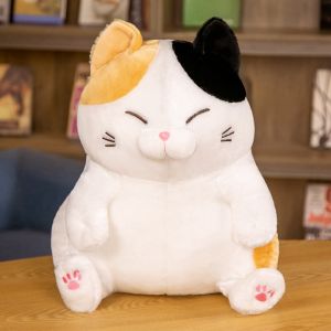 JOJO CASTLE 28cm/36cm Sitting Lazy Cats Plush Toy Soft Cartoon Animal Black Cat Stuffed Doll Kawaii Gift For Birthday Gift Kid Children