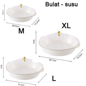 Olhome Tempat Buah Tempat Roti Nampan Plastik Buah Nampan Dengan Tutup Aesthetic Nampan Dengan Tutup