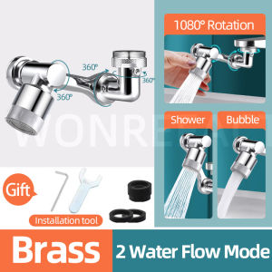 Universal Faucet Aerator 1080° Swivel Bathroom Kitchen Tap Connector Basin Splash Extender Home Sink Accessories
