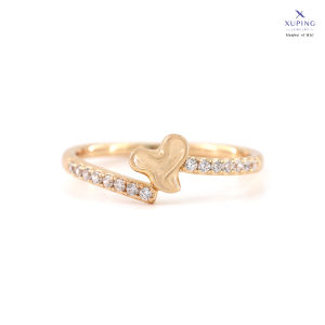 Xuping Cincin Emas Mata Baris Motif Love Fashion Wanita Cantik 0121220092