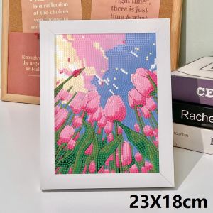 DIY Bead Diamond Painting Canvas Melody Stickers Painting With Frame Tabletop Decor or Couple gift