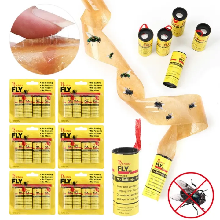 4Roll%20Sticky%20Insect%20Hanging%20Paper%20Powerful%20Flycatcher%20Sticker%20Sheet%20Pest%20Control%20Insecticide%20Double-sided%20Adhesive%20Tape%2078cm/roll%20-%20Image%207