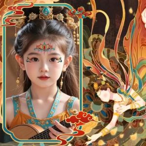 Forehead stickers eyebrow stickers Hanfu costumes waterproof and long-lasting eye makeup 额贴眉贴