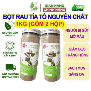 1Kg Bột tía tô sấy lạnh nguyên chất Tâm Phúc (2 hộp 500g) bột rau tía tô hàng loại 1 chất lượng uy tín dùng uống đắp mặt nấu ăn