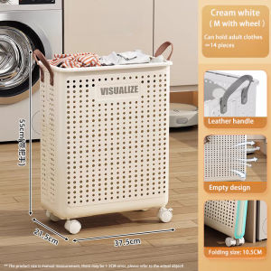 Foldable Laundry Basket Space Saving Clothes Storage Bag Shelves Large capacity Toys Organizer Storage