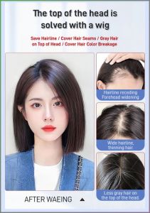 Gray Hair Piece Wigs Wear It and Fall in Love with It Soft Wear 0 Touch 360° Coverage Hair Volume