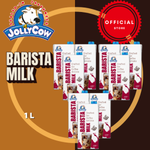 JOLLYCOW Barista Milk 1L x9 Bundle – Froths Smoothly Perfect for Latte Art Coffee Milk Tea UHT Full Cream