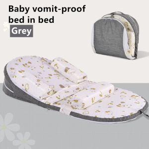 Anti-spitting Milk Slope Cushion For Infant Anti-overflow Milk Pillow Nursing Pillow Lying Nursing Bed Foldable Bed