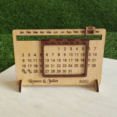 kalender kayu sepanjang masa calendar abadi aesthetic
