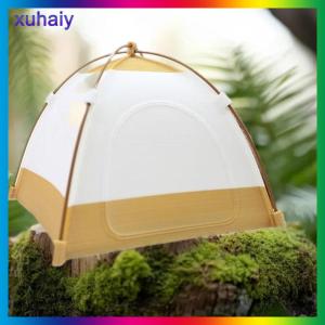 xuhaiy 1 Piece Mini Doll Travel Camping Decoration Toys 1:12 Dollhouse Simulation Tent Model Micro Scene Construction Photo Props