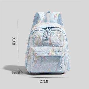 Vintage Canvas Shoulder Bag Large Capacity Commuter Backpack Japanese Style Canvas Backpack
