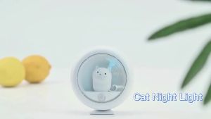 Mini Childrens Night Light Cute Cartoon Cat Animal Baby Nightlight Home Bedroom Kid LED Night Light Birthday Christmas Gift