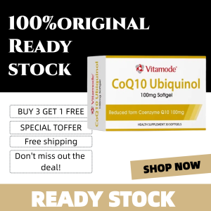 【100% original-BUY 3 GET 1 FREE】Vitamode Advanced Ubiquinol 100mg: Active CoQ10 for Heart Health & Cellular Energy - 30 Softgels