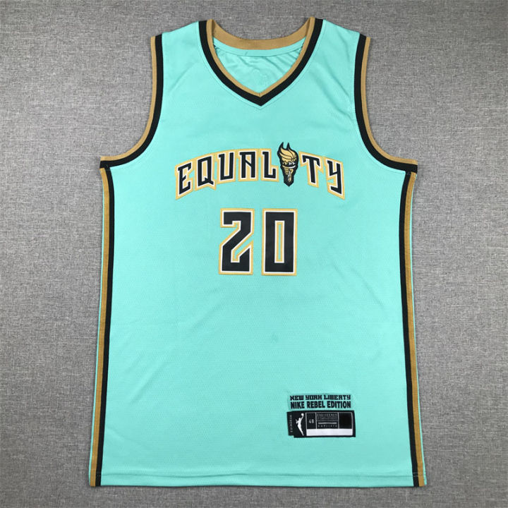 ＜923＞Mens Basketball Jersey New York free Sabrina Ionescu 2024 Green