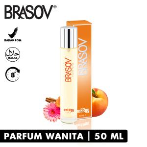 BRASOV Eau De Parfum Wanita ENERGY ORANGE 50 ml Perfume Cologne Tahan Lama Asli Halal Terlaris COD XX-CT Oranye