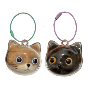 Minimalists Pet Hair Memorial Charm Plastic Keepsakes Box Cats Head Shape Furs Collector With Metal Attachments Rings