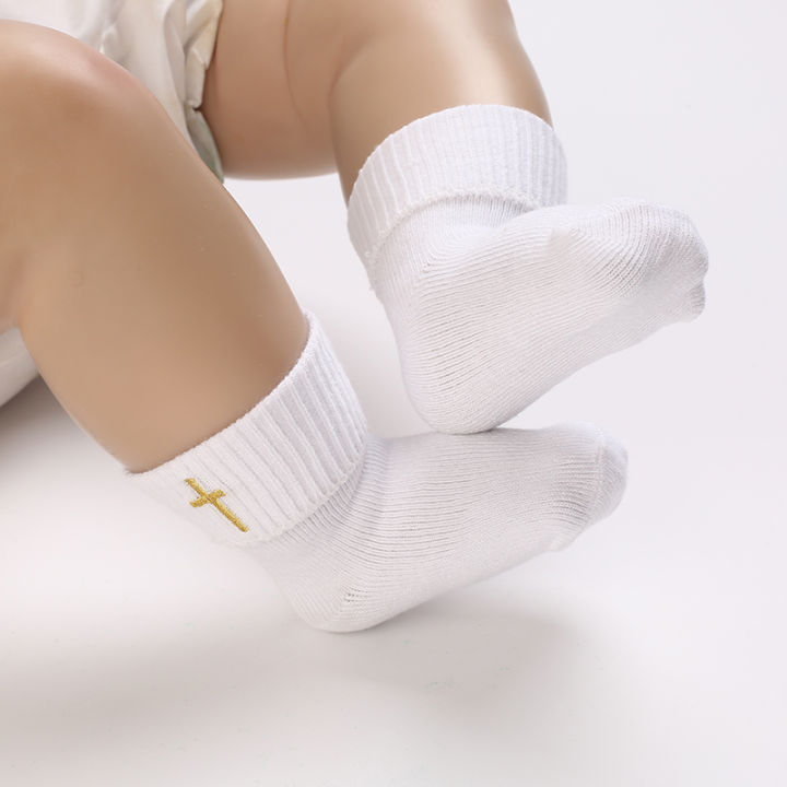 New 0-1 Years Baby Boy/Girl Socks | White main image 0