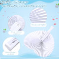 10pcs Heart Shape Paper Fan Blank Folding Fan Handheld Fans Wedding Dekorasi. 