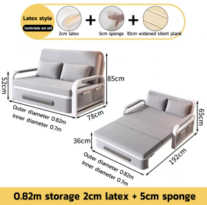 Simple foldable sofa bed dual-purpose multifunctional living room home sofa small apartment retracta