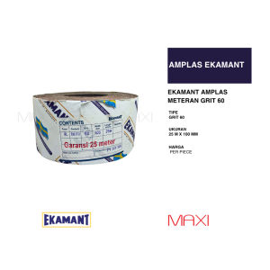 Ekamant Amplas Meteran RKJFO Grit 60 - 400 - 1 Meter dan 1 Roll 25 Meter