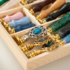 HCHC MALL Hoài cổ Mơ mộng Đính hôn Album phong bì tự làm Scrapbooking Tài khoản cầm tay Sổ lưu niệm Trang Trí Phụ kiện con dấu sáp Tay cầm con dấu niêm phong sơn lửa Tay cầm con dấu sáp
