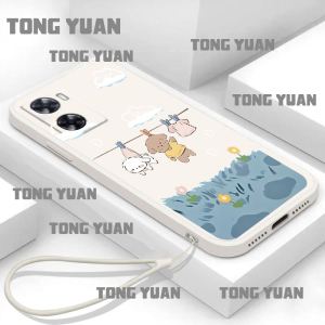 เคส OPPO A57 2022 TPU เคสซิลิโคนนิ่มน่ารักมากฟรีสายคล้องเคสทนกระแทกโทรศัพท์