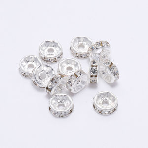 St.kunkka 50pcs 4-10mm Crystai Rhinestone Glass Round Bead Loose Spacer Beads For Jewelry Making DIY Bracelet Accessories