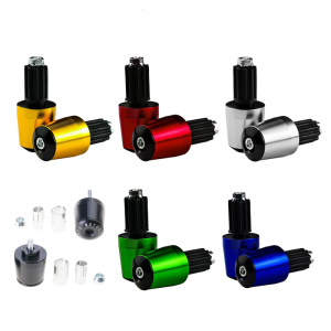 Bike Grip Caps Handlebar End Plugs Corrosion Resistant Aluminum Alloy Protective Covers For Motorcycle Enhancement 2pcs