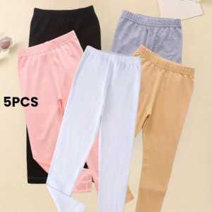 PAKET ISI 5 PCS  MURAH Legging Anak Polos Bahan Spandek PREMIUM / Celana legging panjang anak perempuan 5PCS