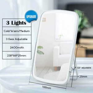 LED Mirror Makeup Mirror with light Rechargable 1/ 3 brightness Portable Mirror LED mirror vanity mirror with led light table mirror makeup mirror with lights face mirror with lights led mirror light vanity mirror light make up mirror with light desk mir
