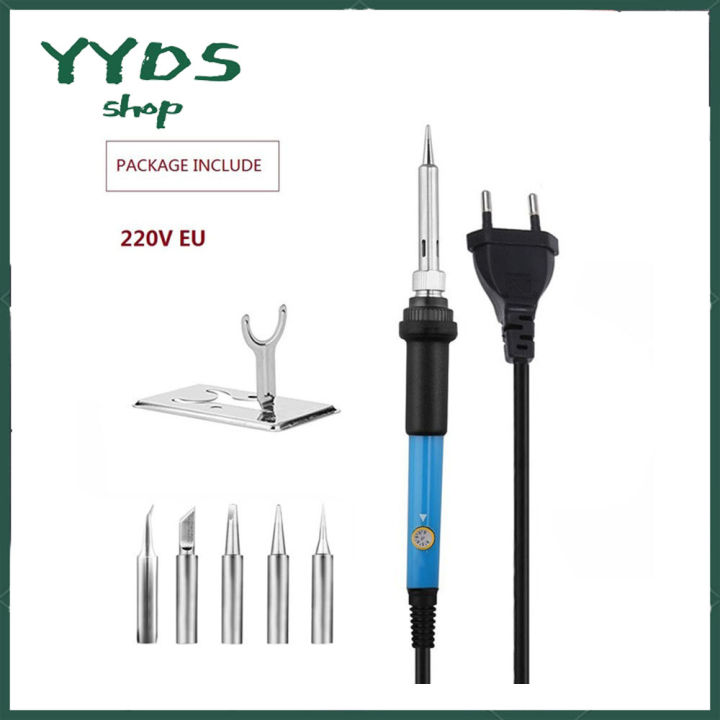 Hàng có sẵn tại TPHCM Mỏ hàn chì 60W 220V có thể điều chỉnh + 5 đầu hàn ...