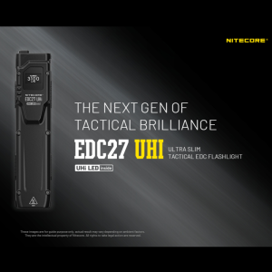 NITECORE EDC27 UHI Rechargeable Tactical Flashlight 3100Lumens With OLED real-time Display Built-in battery Troch Light