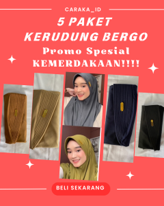 PROMOSI 70 RIBU DAPAT 5 PCS  kerudung instan terbaru 2024 Bergo Hanidah kerudung langsung model baru krudungan berego terbaru jilbab instan terbaru 2024 CARAKA ID