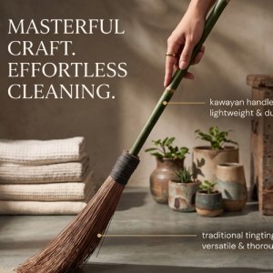 CFI Soft Broom (Walis) with Long Bamboo (Kawayan) Handle – 1 Piece