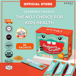 BoonY & Cos Seaberry Crunch Organic & Halal Multivitamin Healthy Kids Supplement [ 30s ]