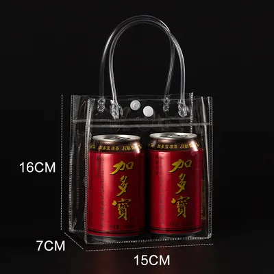 Clear PVC Tote Bag with Button / Transparent Shopping Bag / Fancy Shopping Packaging Bag / Pvc Goodies Bag / PVC Gift Bag / PVC Bag Borong / PVC Bag Murah/ Suppliers Bag
