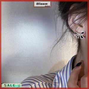 Follow Get New[Bloom Z] New Trendy Inlaid Rhinestone Bowknot Stud Earrings For Women Personality Unique Design Earrings Wedding Jewelry Birthday Gift