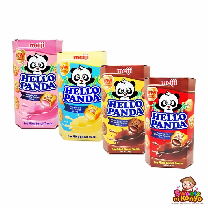 Meiji Hello Panda Milk Chocolate Strawberry Double Choco Matcha