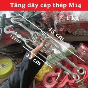 Tăng Đơ Dây Cáp Thép M14 Mạ Kẽm Cao Cấp – Phụ Kiện Căng Chỉnh Dây Liên Kết Cơ Khí Bền Chắc
