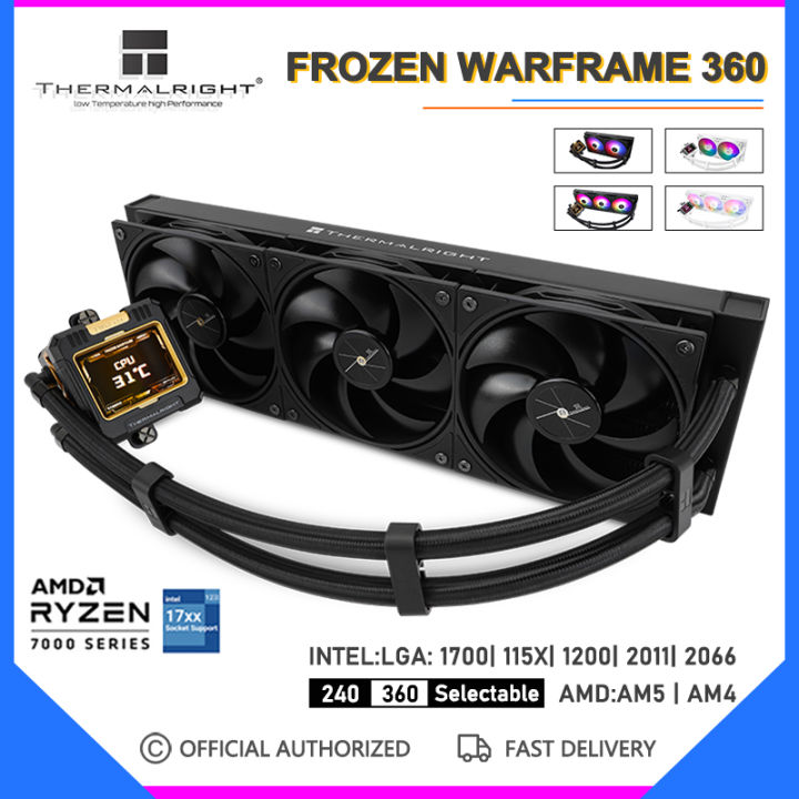 Thermalright FROZEN WARFRAME 360 Black CPU All in one Water Cooled 2.4inch  LCD Display Screen PC AIO CPU Liquid Cooling Radiator Water Cooling System