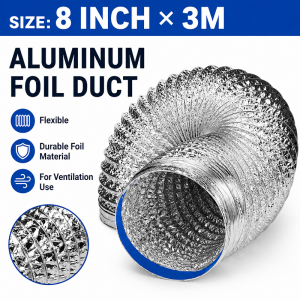 MonKey 4/5/6/8 Inch Indoor Flexible Ventilating Exhaust Pipe Aluminum Air Ducting Ventilation Duct for Home